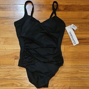Trimshaper Women's Black One-Piece Swimsuit